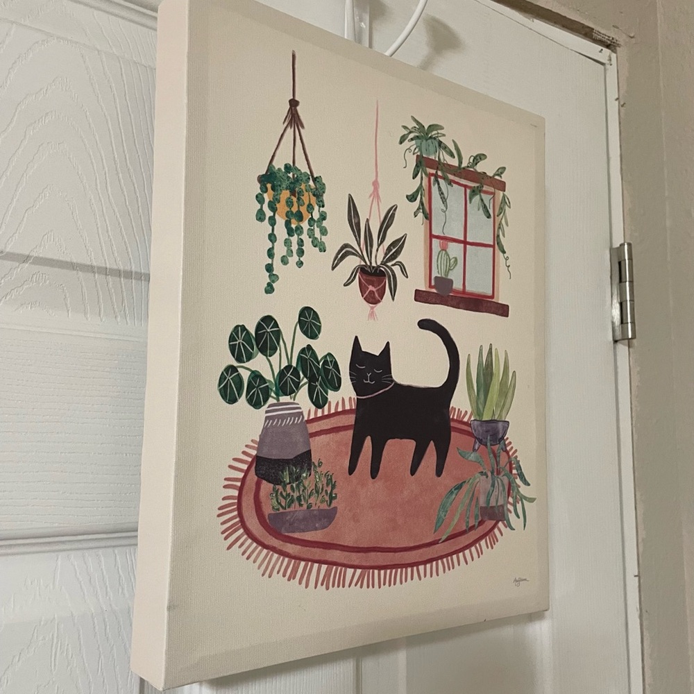 Sale! Amanti Art Cat and Plants Art Print - Picture 3 of 10